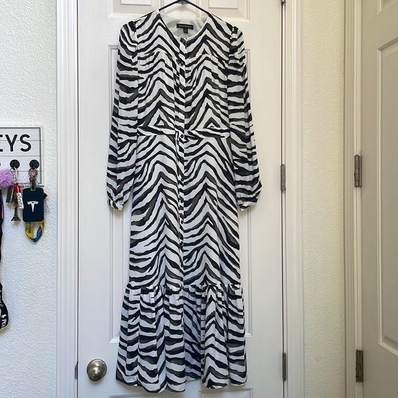 BANANA REPUBLIC Zebra Dress Size 4 - Picture 2 of 5